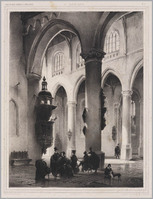 KG 09821
<br/>
Het binnenste eener kerk te Delft
<br/>
<em>Hove Bz, Hubertus van (1814-1864)</em>